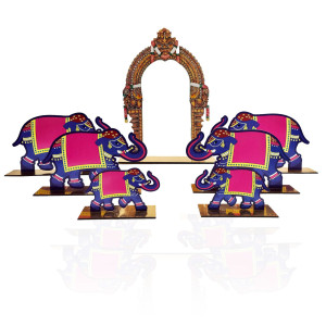 Royal Elephant & Arch Cutout Decoration Set